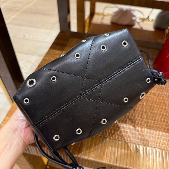 Tory Burch Willa E/W Drawstring Bag 175932 Black $550 - Picture 5 of 9